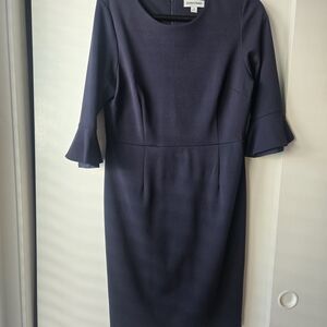 Shelby & Palmer Navy 3/4 Sleeve Dress-Size 14